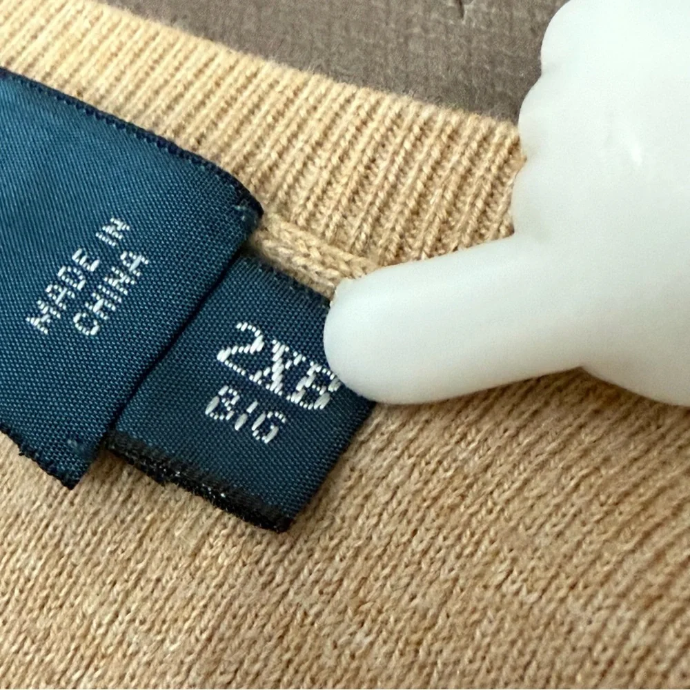 Polo Ralph Lauren Sweater‎ Vest Tan Neutral Teacher Business Casual Men’s 2XB